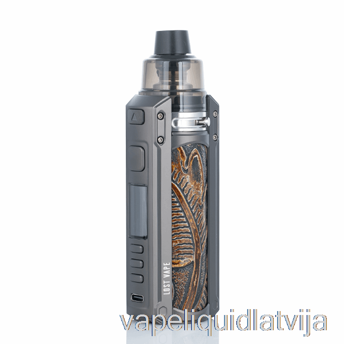 Pazaudēts Vape Ursa Quest 100w Pod Mod Komplekts Gunmetal / Ukiran Leather Vape šķidrums